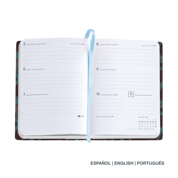 Agenda Journal 122x168 sapt oriz Jessica Sewn Natura MR25, Miquelrius [2]