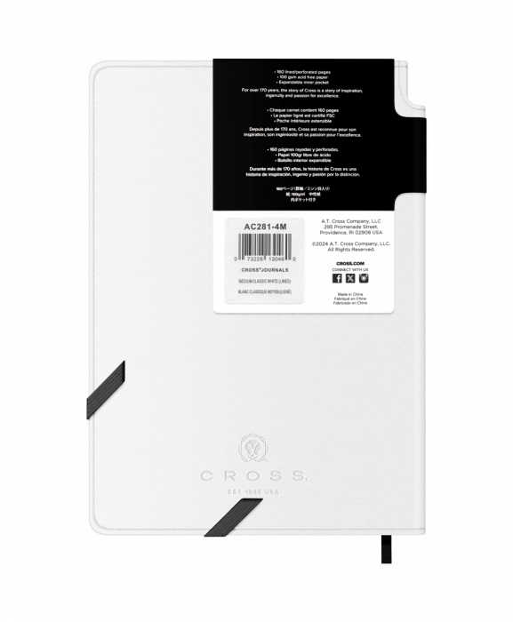 Agenda Journal White, Cross [8]
