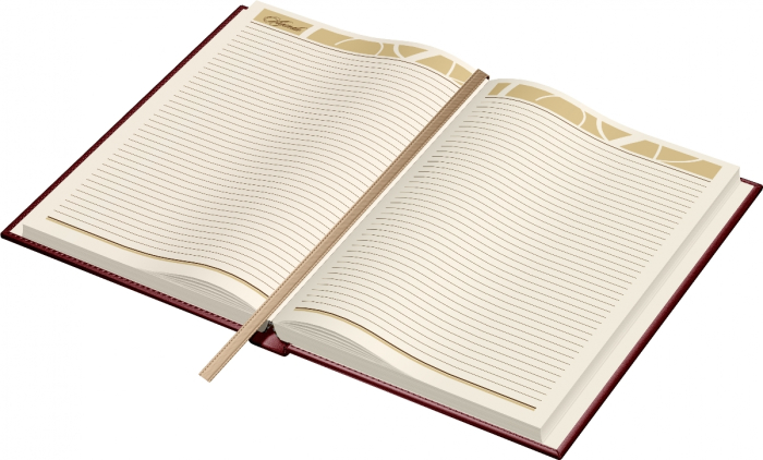 Agenda piele B5 Model C Burgundy, Princ Leather [2]