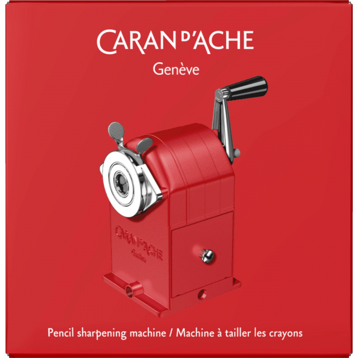 Ascutitoare Fixa Metalica Rosie cu manivela, Caran d'Ache [8]