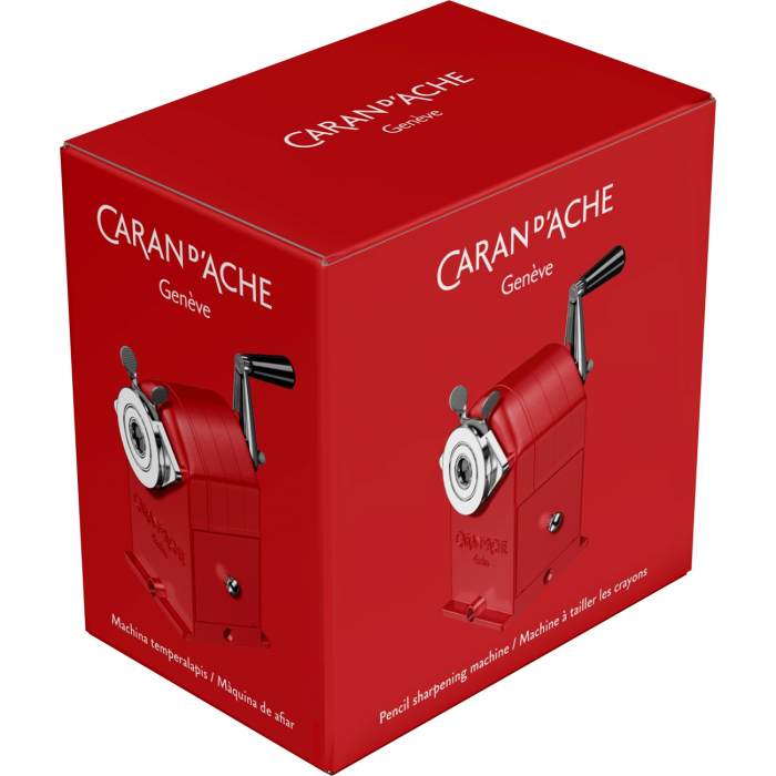 Ascutitoare Fixa Metalica Rosie cu manivela, Caran d'Ache [2]