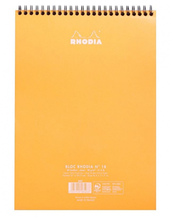 Blocnotes A4 Spiral Pad Classic, Rhodia [3]