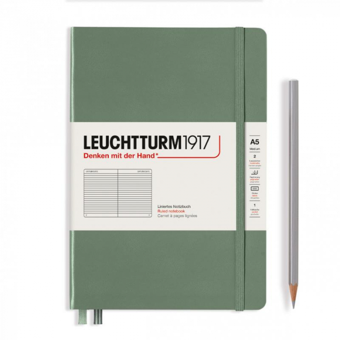 CAIET A5 DR COP. RIGIDA OLIVE LEUCHTTURM [4]