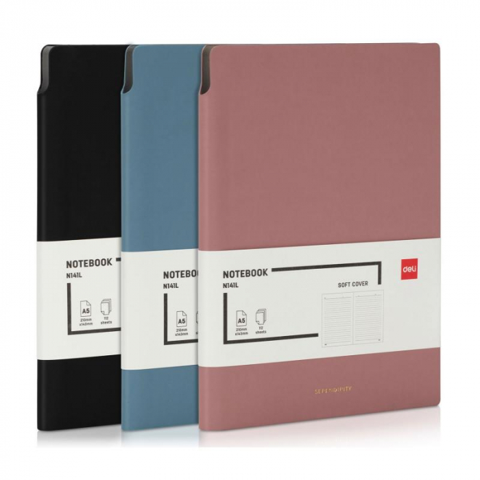 Caiet A5 Dictando Coperta Piele Eco, Roz, Deli [2]