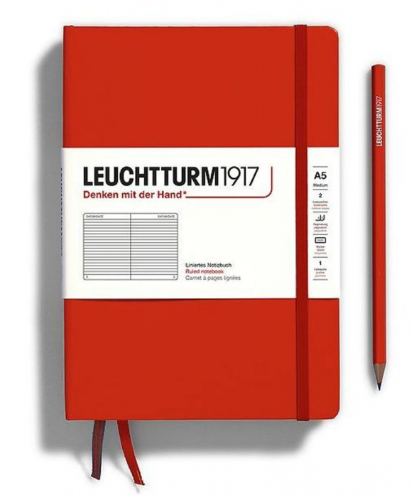Caiet A5 Coperta Rigida Rosu Inchis, Leuchtturm1917 [1]