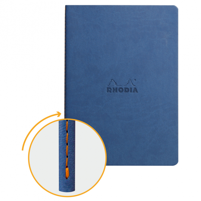 Caiet A5 Rhodia Rhodiarama Sewn Spine Sapphire Blue, Punctat [2]