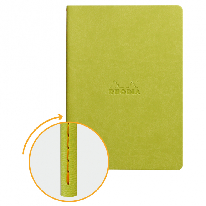 Caiet A5 Rhodia Rhodiarama Sewn Spine Anise Green, Punctat [2]