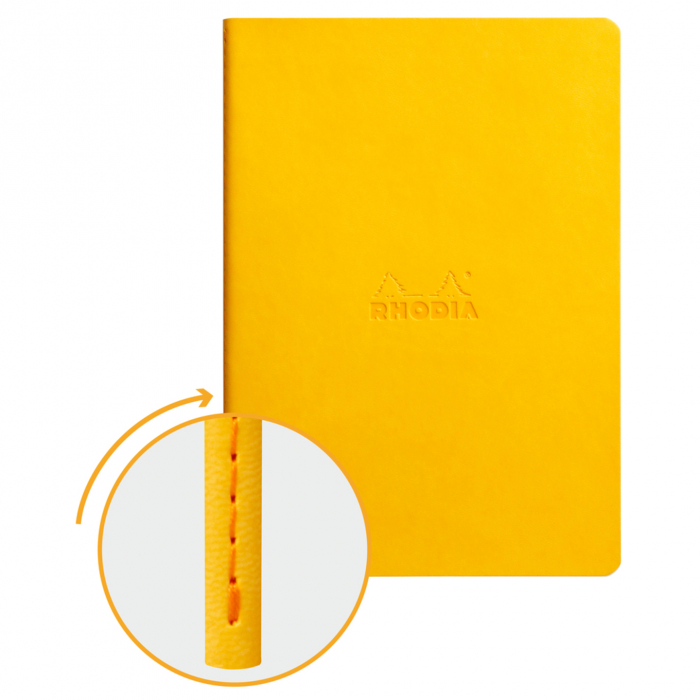 Caiet A5 Rhodia Rhodiarama Sewn Spine Daffodil Yellow, Punctat [2]