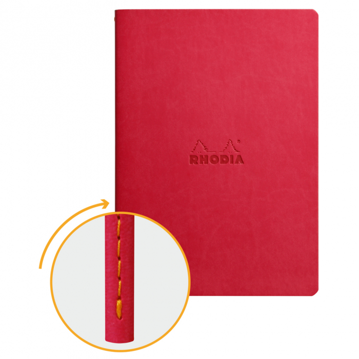 Caiet A5 Rhodia Rhodiarama Sewn Spine Poppy, Punctat [2]