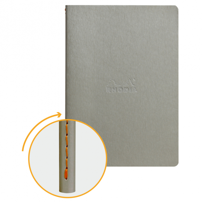 Caiet A5 Rhodiarama Sewn Spine Silver dictando, Rhodia [2]