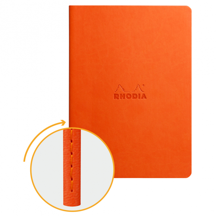 Caiet A5 Rhodia Sewn Tangerine dot 64 pag [2]