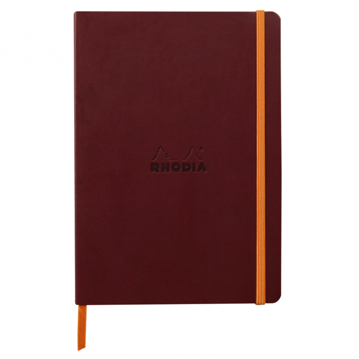 Caiet A5 Rhodia softcover Burgundy dot, 160 pag [1]