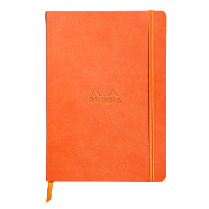 Caiet A5 Rhodia softcover Tangerine dot, 160 pag [1]