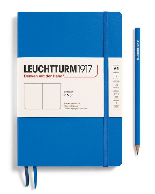 Caiet A5 Coperta Flexibila Albastru Ciel, Leuchtturm1917 [1]