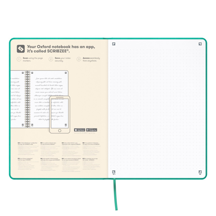 Caiet Premium cu elastic Signature, A5 Turquoise cu elastic, Oxford [3]