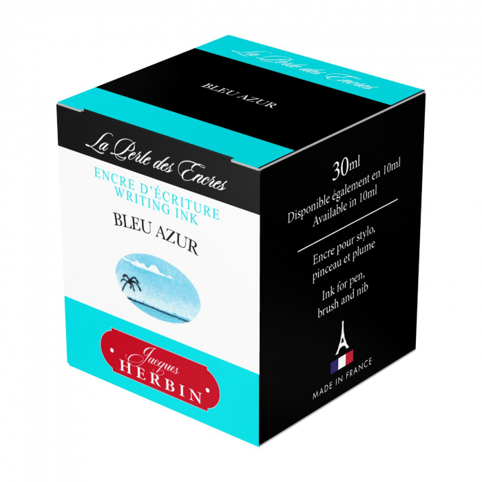 Calimara 30 ml Writing The Pearl of Inks Bleu Azur, Jacques Herbin [4]