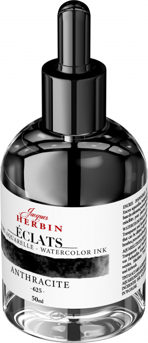 Calimara 50 ml Fine Arts Eclats Watercolor Anthracite, Jacques Herbin [5]