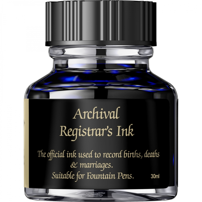 Calimara Cerneala Registrars 30 ml, Blue Black, Diamine [5]