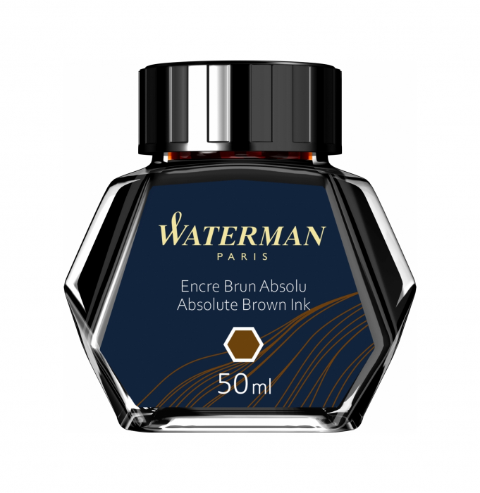 Calimara Cerneala Waterman Absolute Brown 50 ml permanent [3]