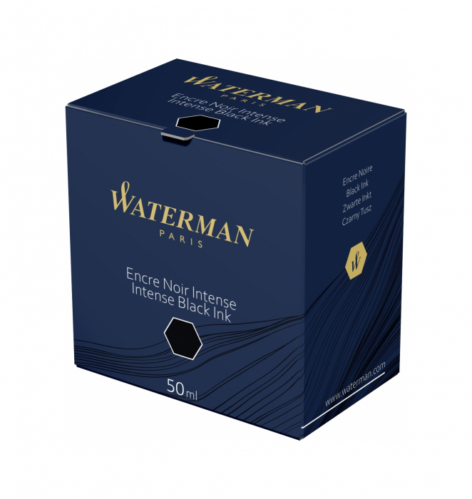 Calimara Cerneala Waterman Intense Black 50 ml permanent [2]