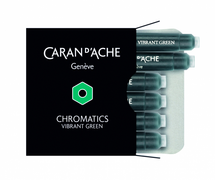Cartuse Cerneala Chromatics Vibrant Green set 6 buc Caran d'Ache [2]