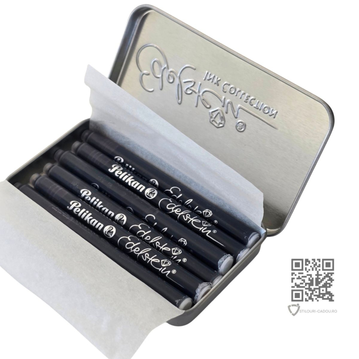 Cartuse Cerneala Edelstein Onix in Caseta Metalica Set 6 Buc, Pelikan [2]