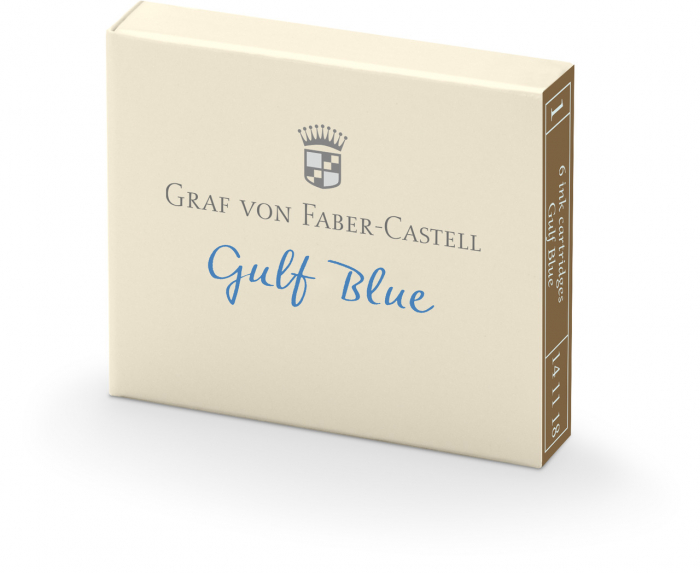 Cartuse Cerneala Gulf Blue 6 buc/cutie, Graf von Faber Castell [1]