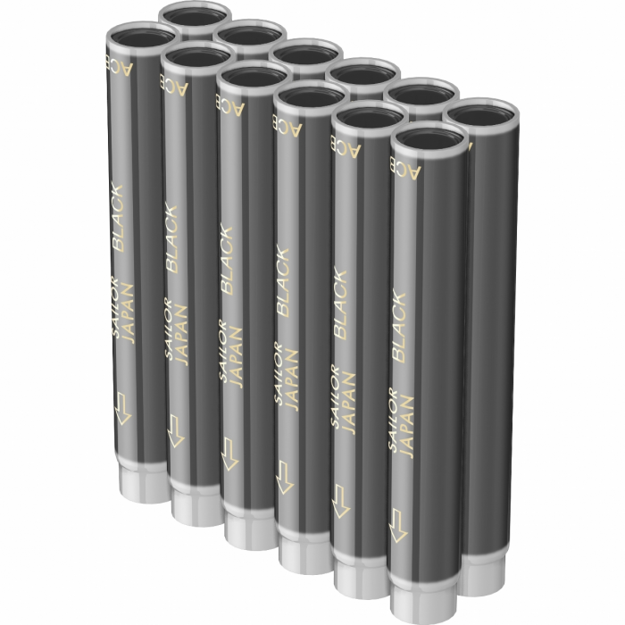 Cartuse cerneala Jentle Black - set 12 buc, Sailor [2]
