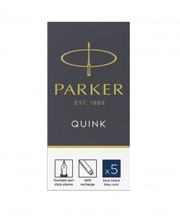 Cartuse Cerneala Parker Quink Blue Black set 5 buc [2]