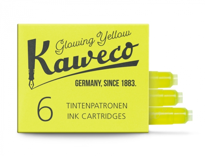 Cartuse Cerneala set 6 buc Glowing Yellow, Kaweco [2]