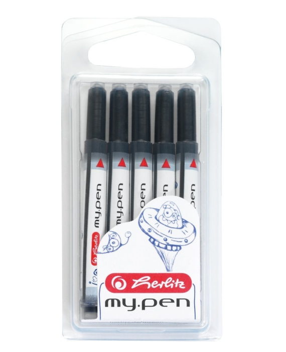 Cartuse Cerneala Universale MY PEN Albastru Set 5, Herlitz [1]