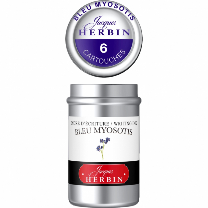 Cartuse Writing The Pearl of Inks Bleu Myosotis set 6 cart, Jacques Herbin [5]