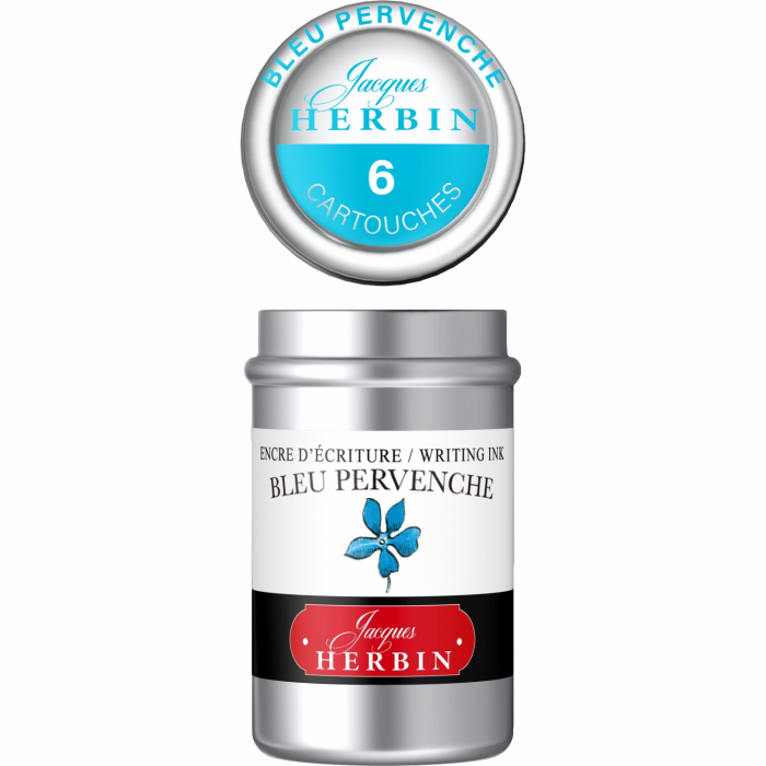 Cartuse Writing The Pearl of Inks Bleu Pervenche set 6 cart, Jacques Herbin [6]