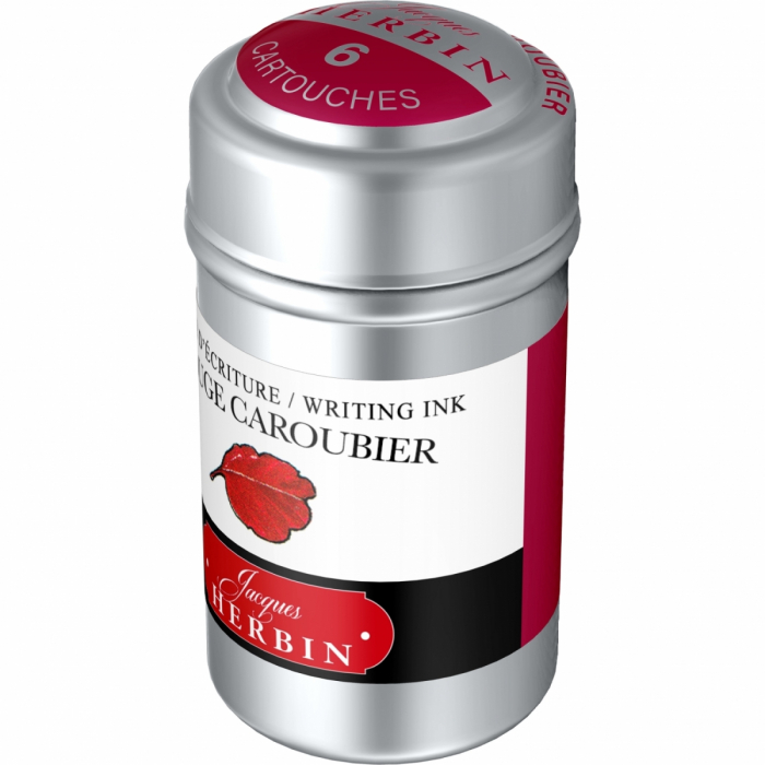 Cartuse Writing The Pearl of Inks Rouge Caroubier set 6 cart, Jacques Herbin [3]