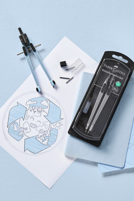 Compas QUICK-SET Grip Bleu Sky, Faber-Castell [3]