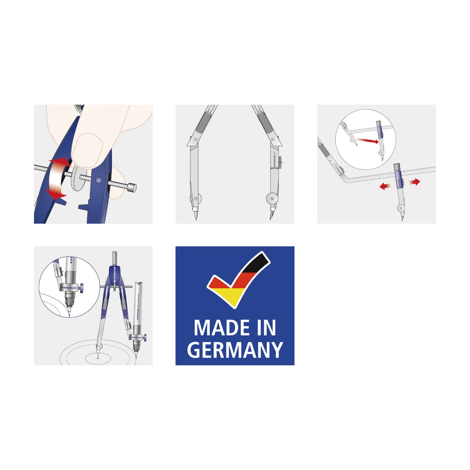 Compas Scolar Noris- Adaptor + extensie + Etui mine, Staedtler [3]