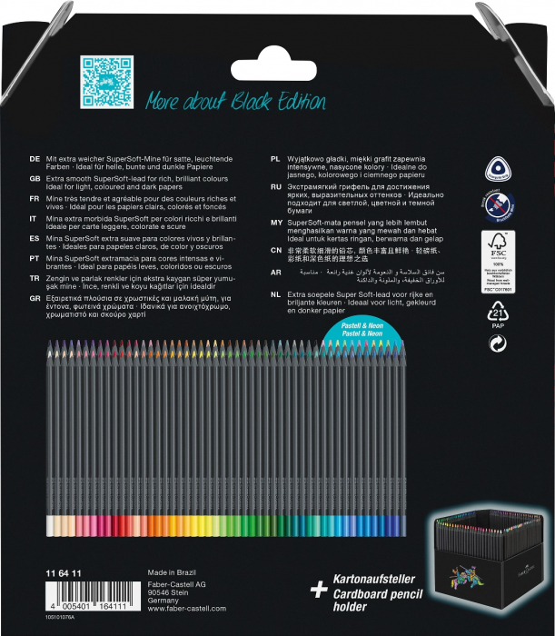 Creioane Colorate 100 Culori Black Edition, Faber-Castell [3]