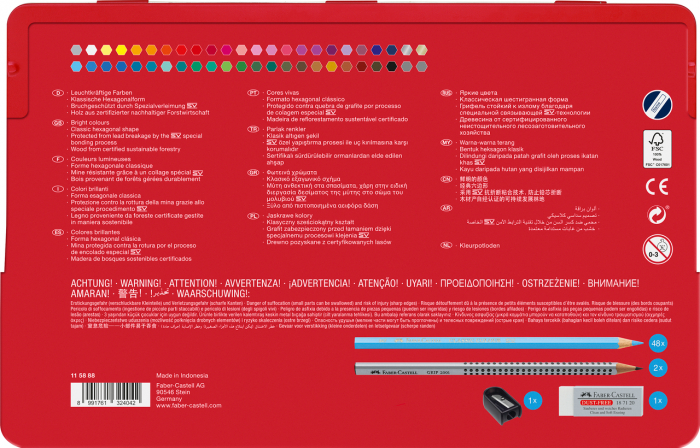Creioane Colorate 48 Culori + 4 Accesorii, Faber-Castell [2]