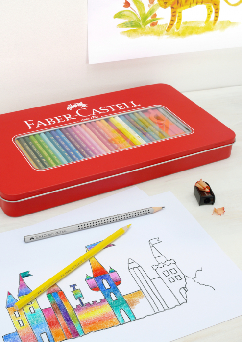Creioane Colorate Hexagonale 60 Buc + Accesorii, Faber-Castell [3]