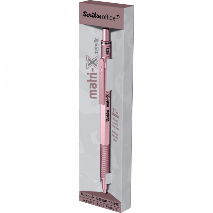 Creion Mecanic 0.7 Matri-X Metallic Light Pink, Scrikss [4]
