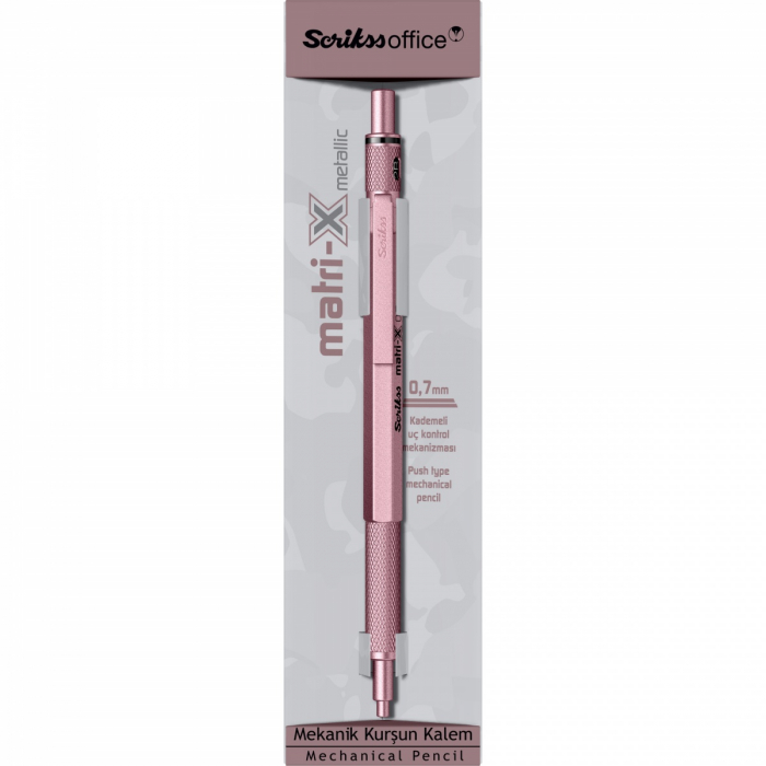 Creion Mecanic 0.7 Matri-X Metallic Light Pink, Scrikss [2]