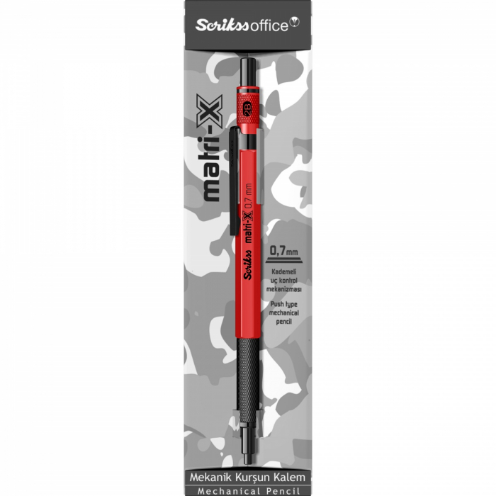 Creion Mecanic 0.7 Matri-X Red BT, Scrikss [2]