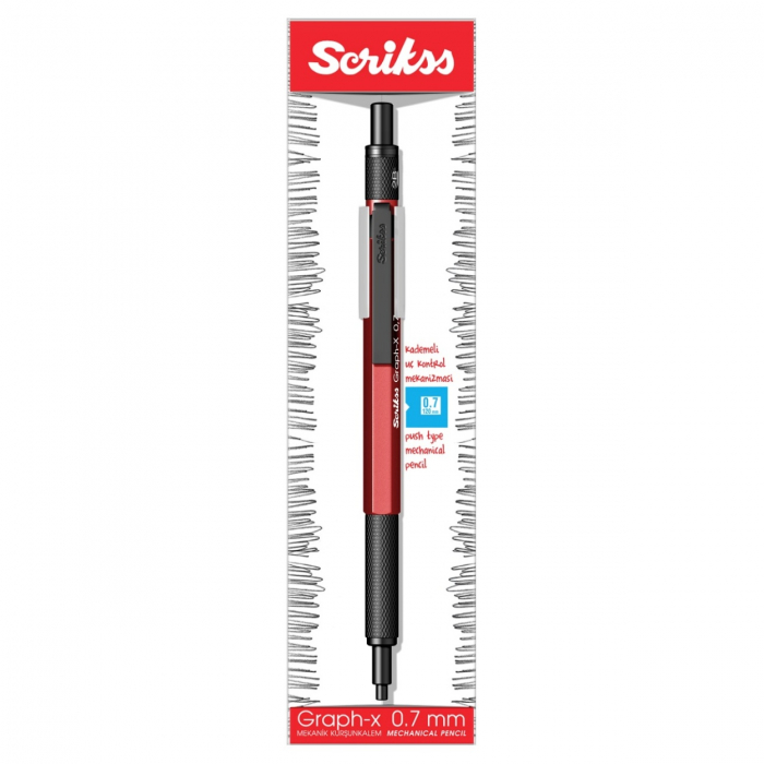 Creion Mecanic 0.7 Graph-X Red CT Scrikss [2]