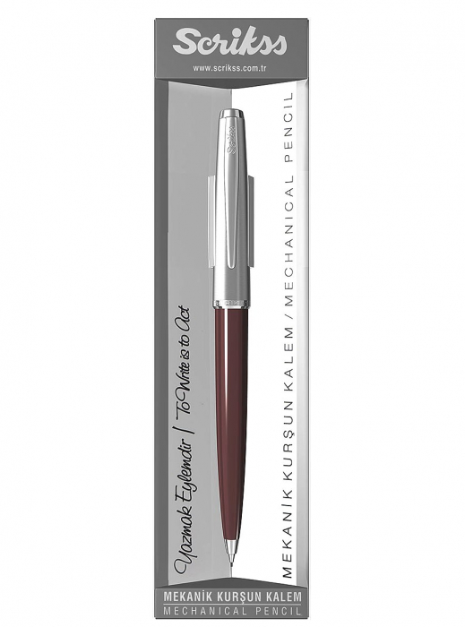 Creion Mecanic 0.7 Metropolis 78 Burgundy Chrome CT, Scrikss [2]