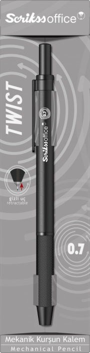 Creion Mecanic 0.7 Twist Black Line BT, Scrikss [2]