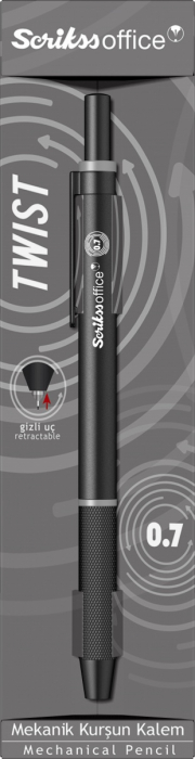 Creion Mecanic 0.7 Twist Grey Line BT, Scrikss [2]