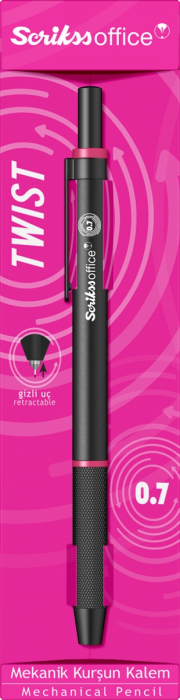 Creion Mecanic 0.7 Twist Pink Line BT, Scrikss [2]