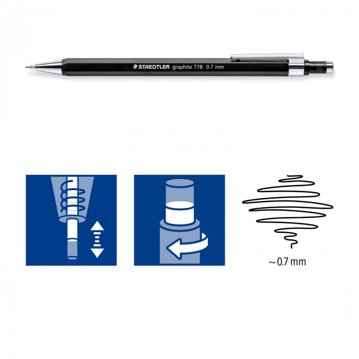 Creion Mecanic Graphite 778 C, 0.7 mm, Staedtler [4]
