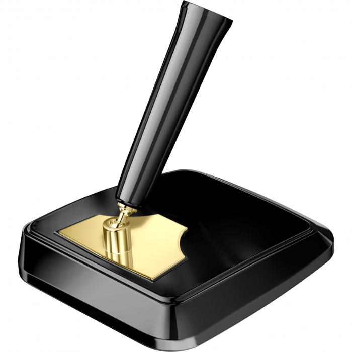 Desk Pen Stand Black, Platinum [1]