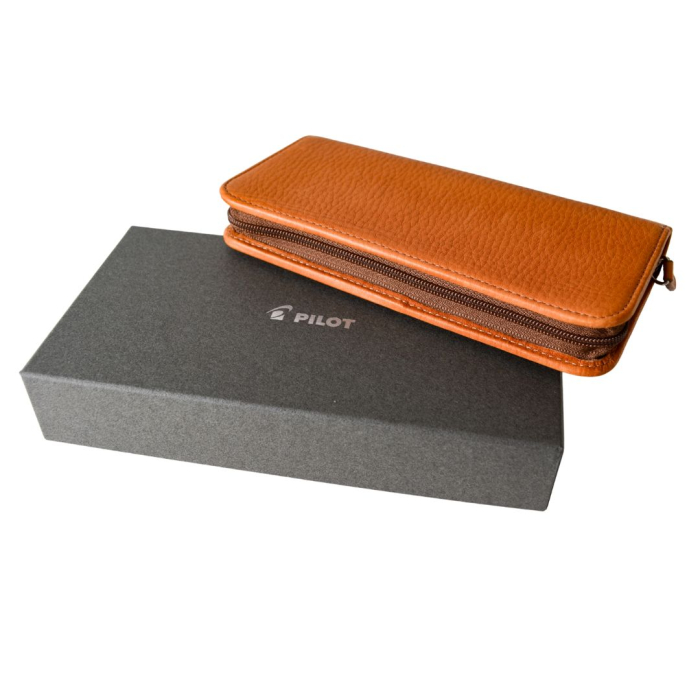 Etui Piele Namiki Zipper 3 Pens Camel, Pilot   [5]